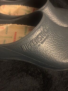 Birkenstock Navy Blue Slip-On Clog with Embossed Logo